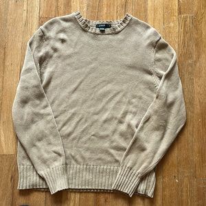Mens J-Crew Tan Crewneck Sweater (Size M)